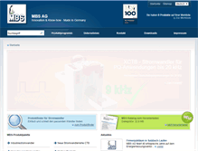 Tablet Screenshot of mbs-ag.com